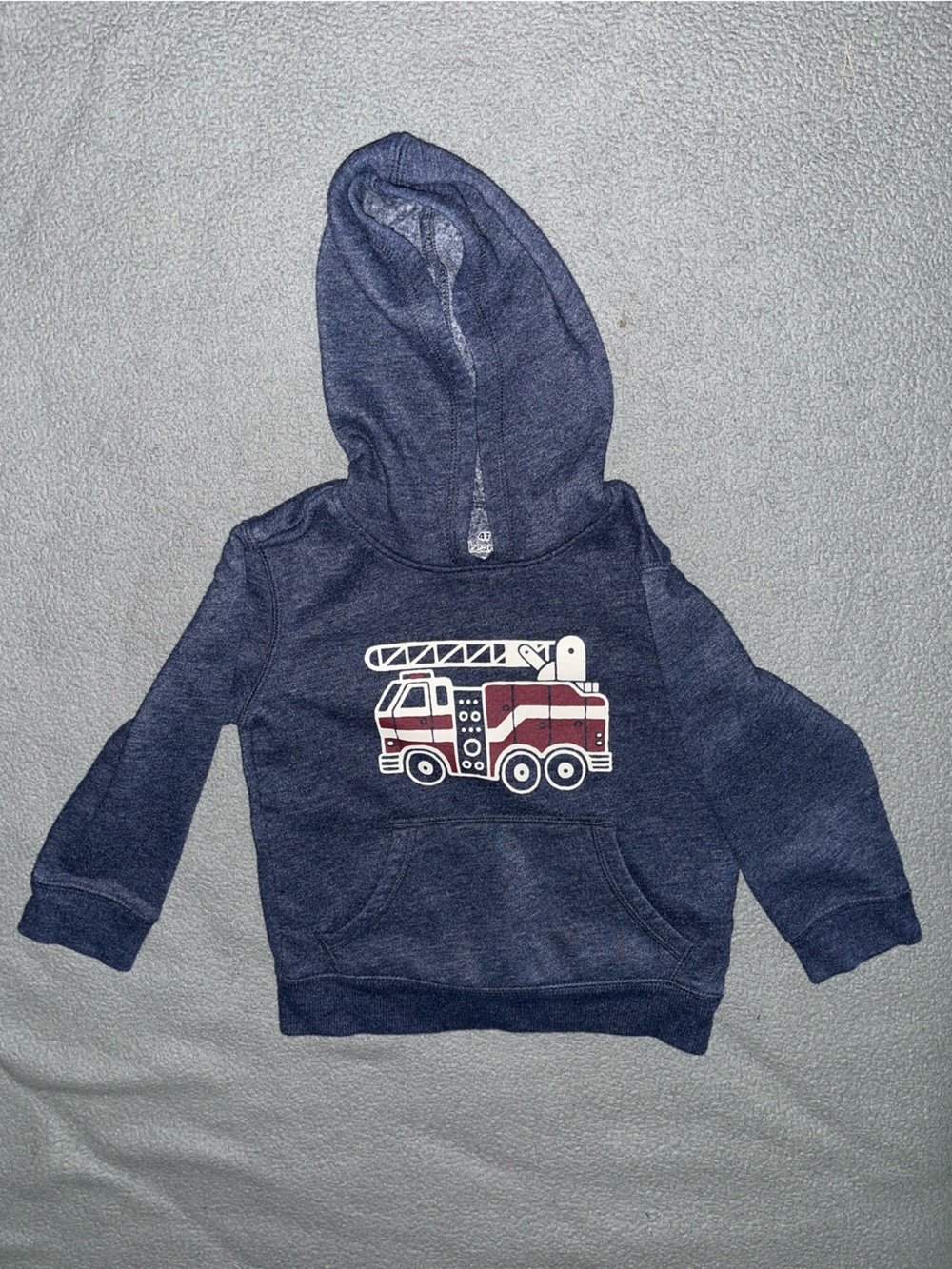 jumping beans Navy Toddler Pullover Hoodie with Small Green Bean Logo